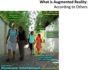 What is Augmented Reality:
        According to Others
 