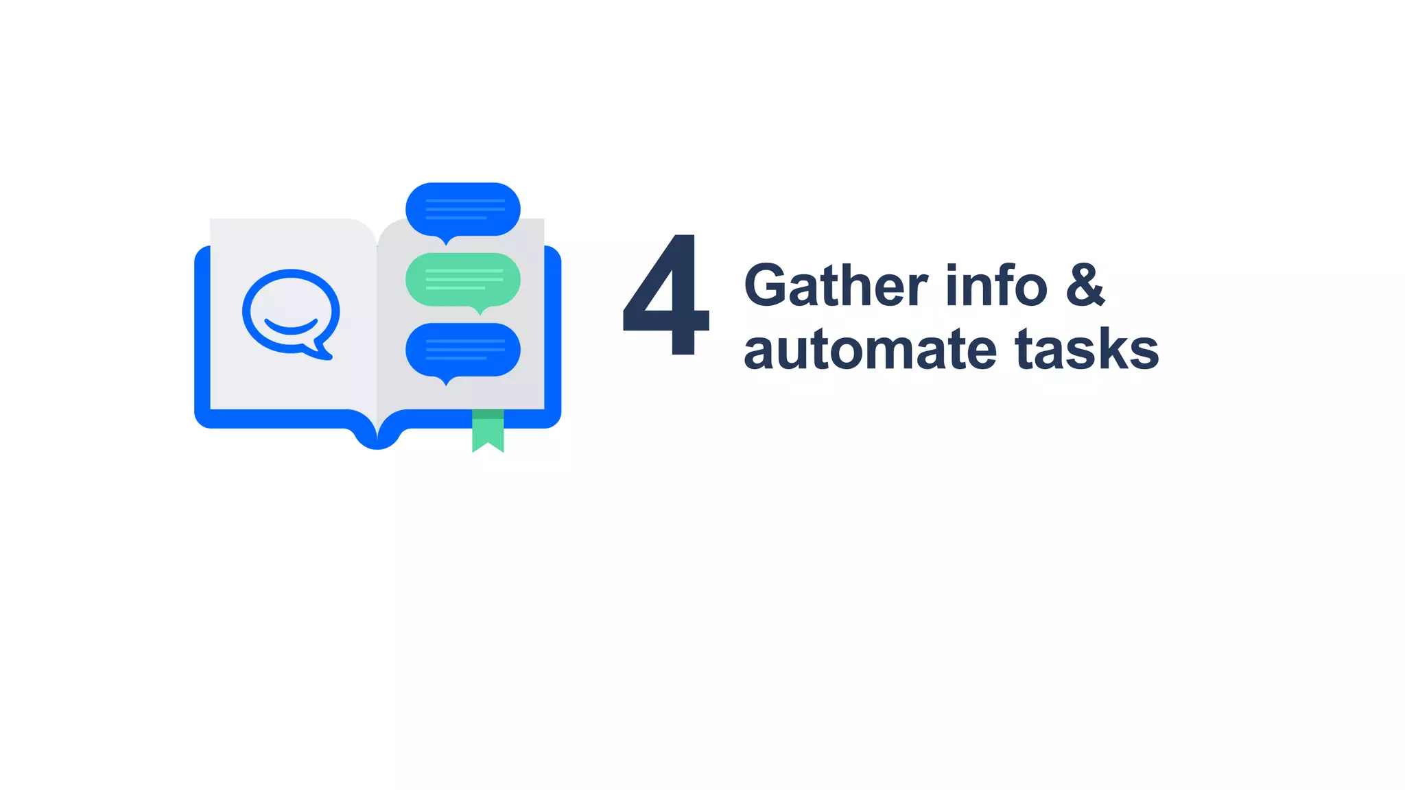 Gather info &
automate tasks
 