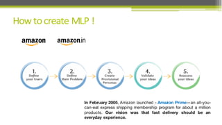 In February 2005, Amazon launched - Amazon Prime—an all-you-
can-eat express shipping membership program for about a million
products. Our vision was that fast delivery should be an
everyday experience.
 