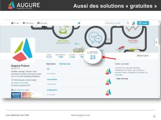 11www.augure.comLes webinars de l’été
Aussi des solutions « gratuites »
 