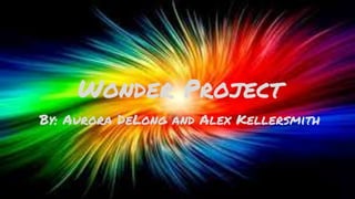 Wonder Project
By: Aurora DeLong and Alex Kellersmith
 