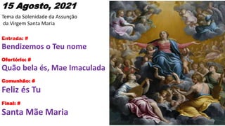 EVANGELHO DO DIA 20 DE AGOSTO 2023 - DOMINGO - LUCAS 1,39-56 