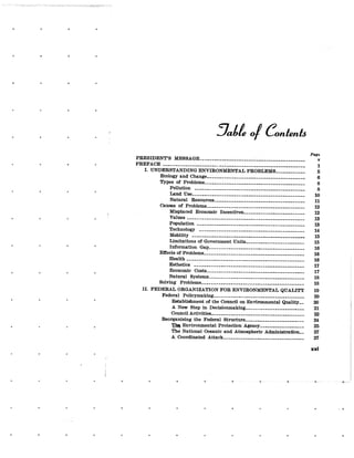 August 1970 Environmental Quality The First Annual Report Of