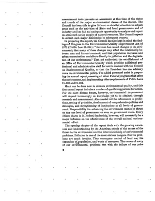 August 1970 Environmental Quality The First Annual Report Of