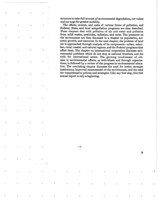 August 1970 Environmental Quality The First Annual Report Of