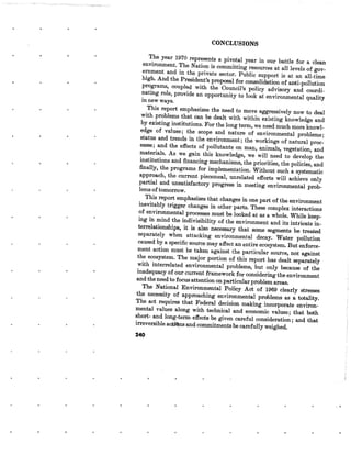 August 1970 Environmental Quality The First Annual Report Of