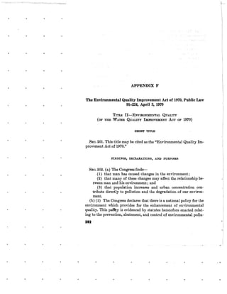 August 1970 Environmental Quality The First Annual Report Of