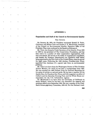 August 1970 Environmental Quality The First Annual Report Of