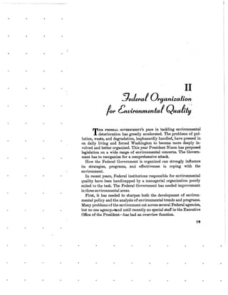 August 1970 Environmental Quality The First Annual Report Of