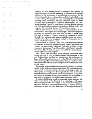 August 1970 Environmental Quality The First Annual Report Of
