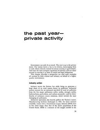 August 1971 The First Annual Report Of The Council On Environmental Quality