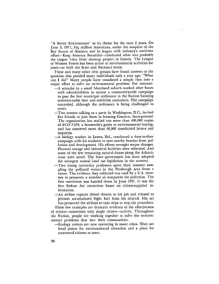 August 1971 The First Annual Report Of The Council On Environmental Quality