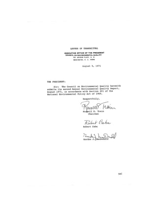 August 1971 The First Annual Report Of The Council On Environmental Quality