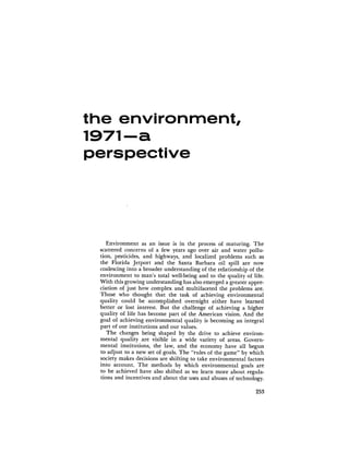 August 1971 The First Annual Report Of The Council On Environmental Quality