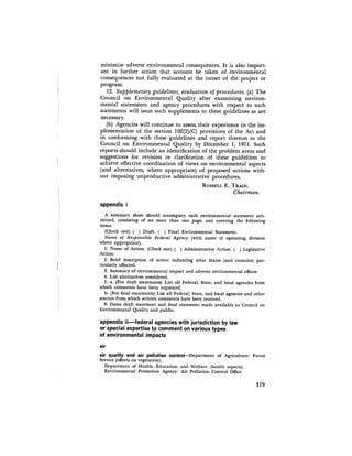 August 1971 The First Annual Report Of The Council On Environmental Quality