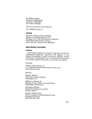 August 1971 The First Annual Report Of The Council On Environmental Quality