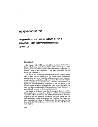 August 1971 The First Annual Report Of The Council On Environmental Quality
