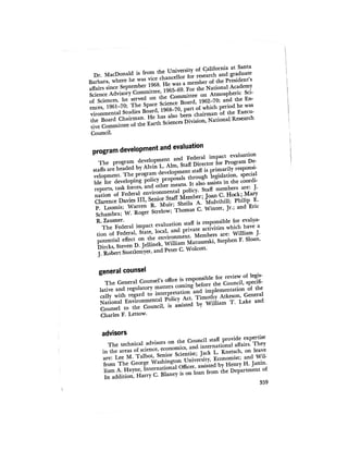 August 1971 The First Annual Report Of The Council On Environmental Quality