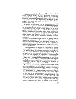 August 1971 The First Annual Report Of The Council On Environmental Quality