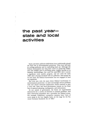 August 1971 The First Annual Report Of The Council On Environmental Quality