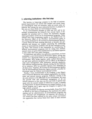 August 1971 The First Annual Report Of The Council On Environmental Quality