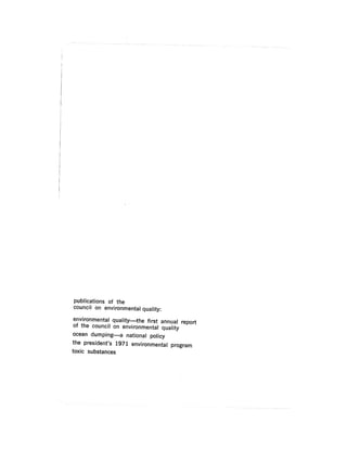 August 1971 The First Annual Report Of The Council On Environmental Quality