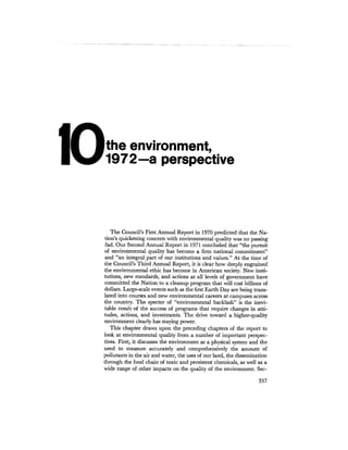 August 1972 The Second Annual Report Of The Council On Environmental Quality