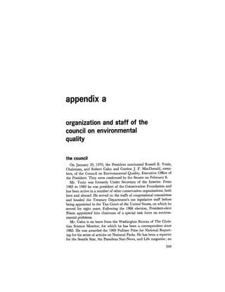 August 1972 The Second Annual Report Of The Council On Environmental Quality