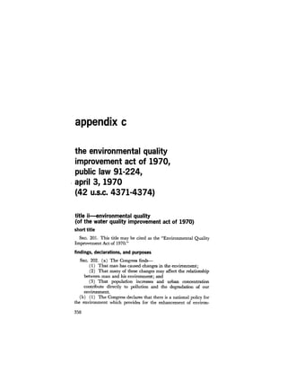 August 1972 The Second Annual Report Of The Council On Environmental Quality