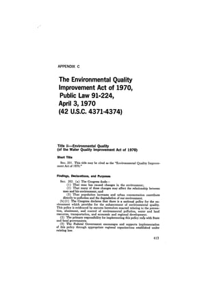August 1973 The Third Annual Report Of The Council On Environmental Quality