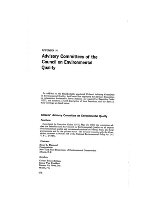 August 1973 The Third Annual Report Of The Council On Environmental Quality