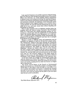 August 1973 The Third Annual Report Of The Council On Environmental Quality