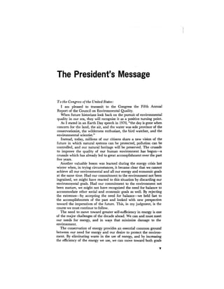 August 1974 The Fifth Annual Report Of The Council On Environmental Quality