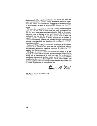 August 1974 The Fifth Annual Report Of The Council On Environmental Quality