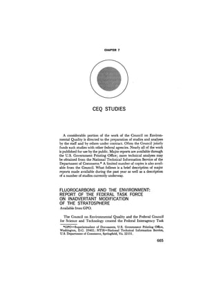 August 1975 The Sixth Anual Report Of The Council On Environmental Quality