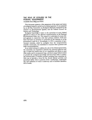 August 1975 The Sixth Anual Report Of The Council On Environmental Quality