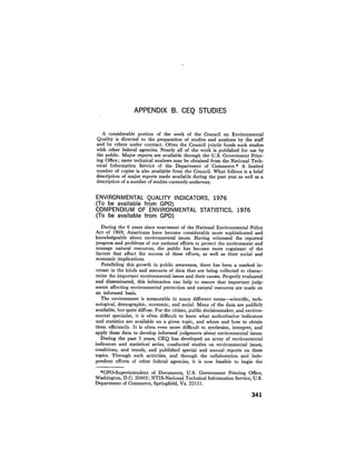 August 1976 The Seventh Annual Report Of The Council On Environmental Quality