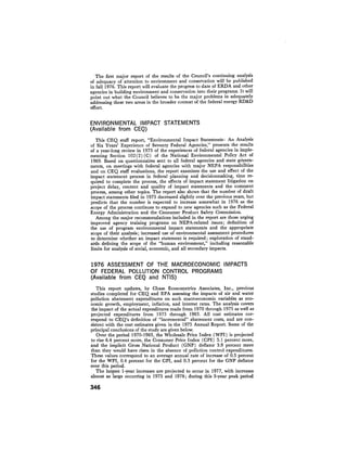 August 1976 The Seventh Annual Report Of The Council On Environmental Quality