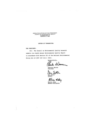 August 1977 The Eighth Annual Report Of The Council On Environmental Quality