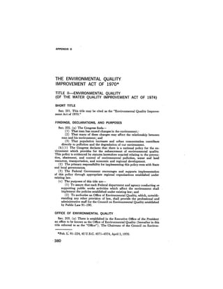 August 1977 The Eighth Annual Report Of The Council On Environmental Quality