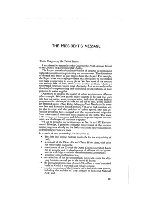 August 1978 The Ninth Annual Report Of The Council On Environmental Quality