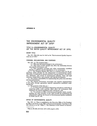 August 1978 The Ninth Annual Report Of The Council On Environmental Quality