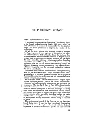 August 1979 The Tenth Annual Report Of The Council On Environmental Quality