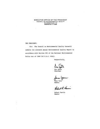 August 1980 The Eleventh Annual Report Of The Council On Env