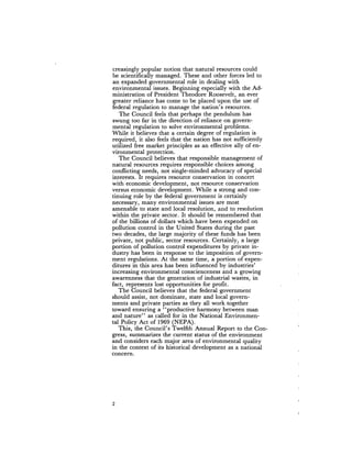 August 1981 The 12th Annual Report Of The Council On Environmental Quality