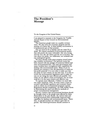 August 1981 The 12th Annual Report Of The Council On Environmental Quality