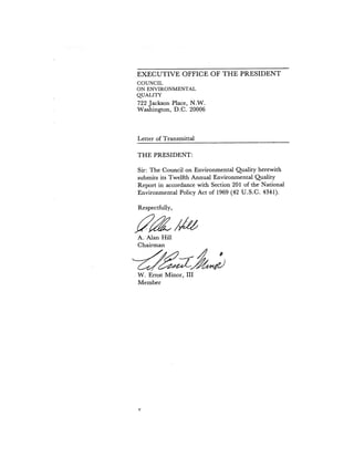 August 1981 The 12th Annual Report Of The Council On Environmental Quality