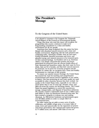 August 1982 The Thirteenth Annual Report Of The Council On Environmental Quality