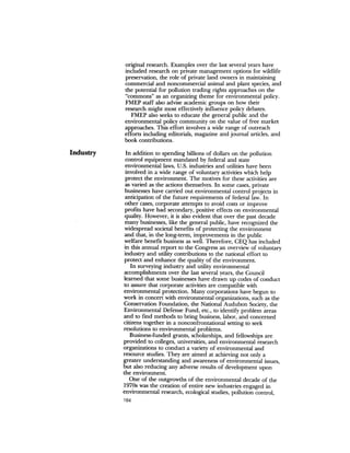 August 1983 The Fourteenth Anual Report Of The Council On Environmental Quality