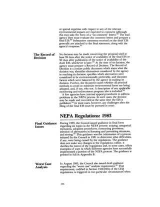 August 1983 The Fourteenth Anual Report Of The Council On Environmental Quality